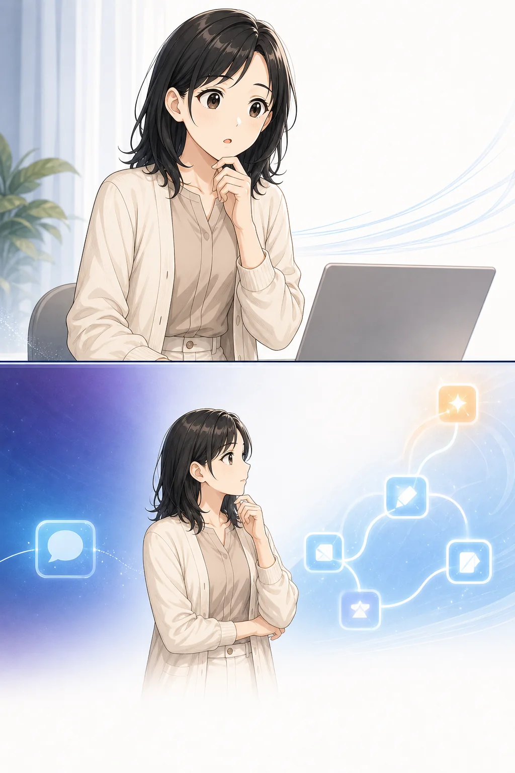 AIの使い方そのものが違うのではないかと気づく美咲